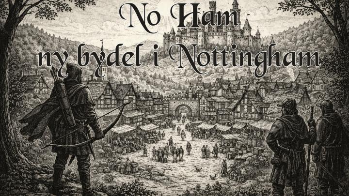 Robin Hood kigger ud over No Ham, den nye bydel i Nottingham